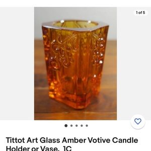 (1) Tittot glass candle holder